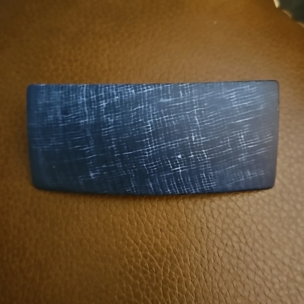 VTG OYONNAX French Denim Style Acrylic Barrette